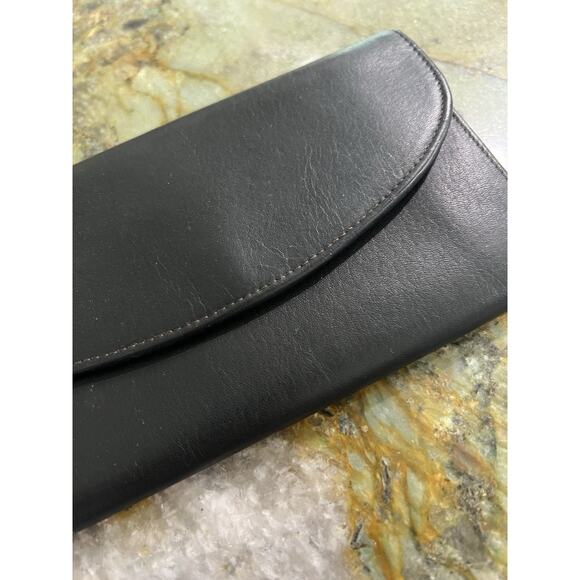 Coach Vintage Black Leather Bifold Long Snap Accordian Wallet - Picture 9 of 9